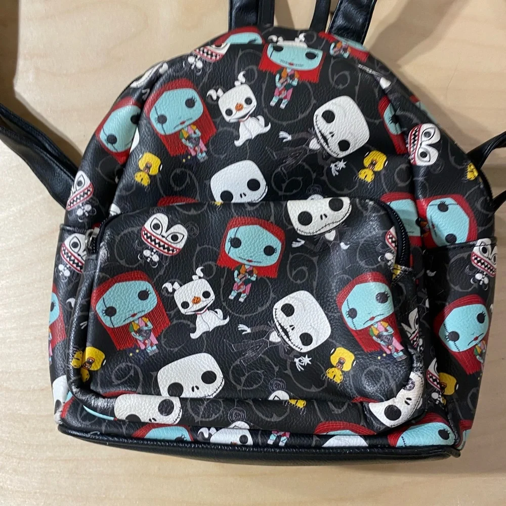 Kids Skull Print Backpack - Black and Red (OC)